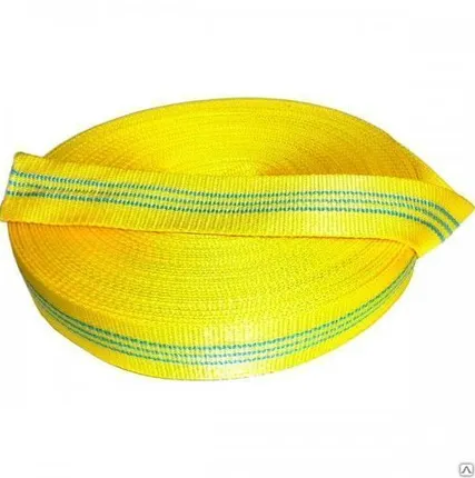 Фото №0 Лента для строп 90 мм, г/п 3т, разрывная нагрузка 13,5т желтая, моток 100м