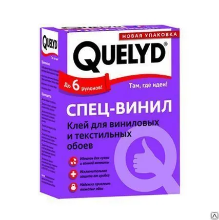 Фото №0 Клей обойный "QUELYD" Спец-Винил 300гр 30шт/уп
