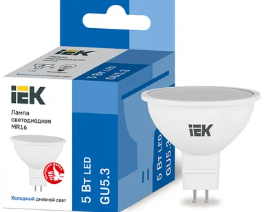 фото IEK Лампа светодиод. 5/6500/GU5.3/MR16 IEK
