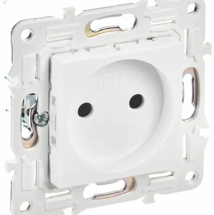Фото №0 SKANDY Розетка без заземления без защитных шторок 10А SK-R02W арктический белый IEK