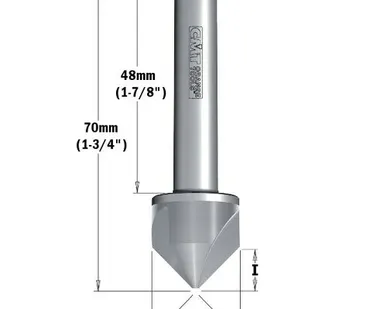 фото Зенкер с цилиндрическим хвостовиком Z3 S=10x48 D=19,5x9x70 RH CMT 521.002.11