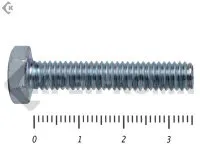 фото Болт полная резьба, цинк DIN933 6х 35 пр.8,8 (25кг/2976)