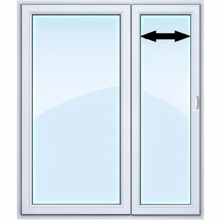 Фото №0 Окно раздвижное PROPLEX 2100x2000 двухстворчатое ПР800/ЛГ1200 1 стеклопакет
