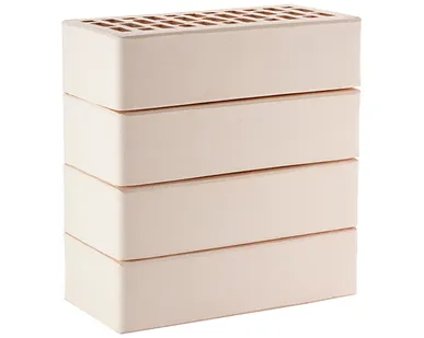 фото Кирпич облицовочный утолщенный ЛСР белый гладкий, 250*120*65 мм