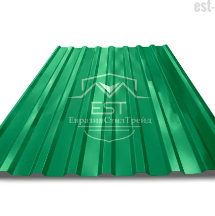Фото №0 Профнастил МП-20х1100 Pe 0.5 | RAL 6029 Зелёная мята