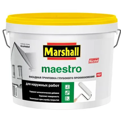 Фото №0 MARSHALL MAESTRO ФАСАДНАЯ ГРУНТОВКА ГЛУБОКОГО ПРОНИКНОВЕНИЯ Маршал