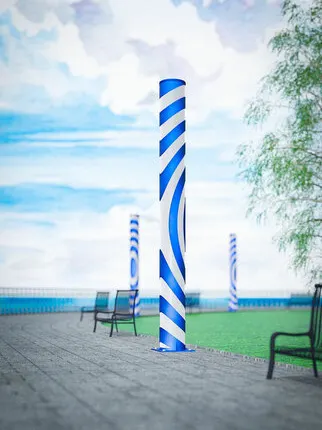 Фото №0 Декоративная опора «1М-Зебра»