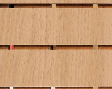 фото Кросспанель ламинированная МДФ, цвет невский бук, 1200*2400мм, толщина 10мм, шаг 50мм