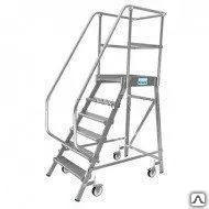 фото Лестница с платформой передвижная KRAUSE STABILO, 5 ступени, 820150