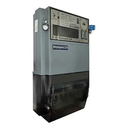 Фото №0 Счётчик трёхфазный многотарифный Меркурий 234 ART-01 PO 5-60A с ЖК-индикатором, оптопорт, RS485