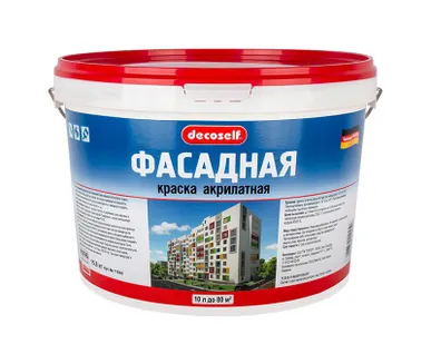 фото Краска фасадная акрилатная бесцветная База D, Decoself Pufas 10 л.
