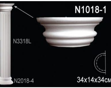 фото Капитель N1018-1 (34х14х34 см)