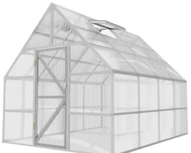 фото Теплица английская ЧЕЛСИ 3х4 м, цвет Белый (RAL 9003)