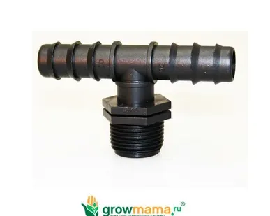 фото Т фитинг проходной наружная резьба (T фитинг проходной 20 3/4" нар резьба TС022034)