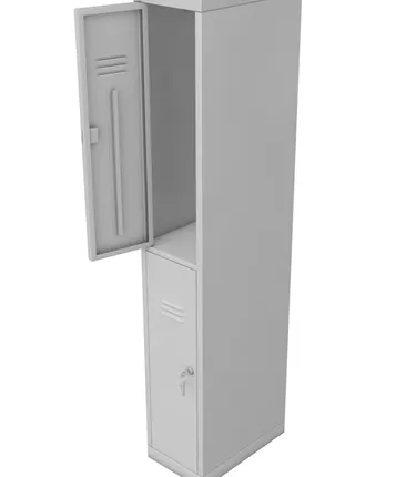 Фото №0 Шкаф для раздевалок металлический двухдверный, ширина 300 мм