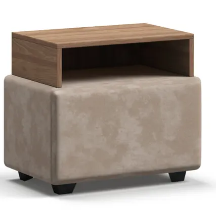 Фото №0 Тумба BOSS Alkantara пепел, Орех Селект