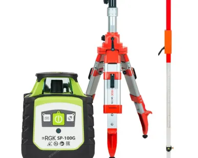 фото Комплект: ротационный нивелир RGK SP-100G + штатив рейка