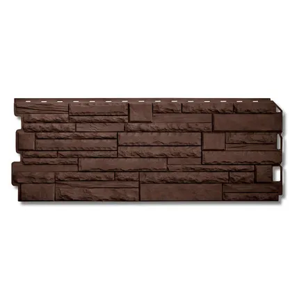 Фото №0 Фасадная панель (АП) Камень Скалистый ЭКО Коричневый 1170*450*23 мм (раб.размер 1100*430)