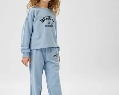 фото Комплект для девочек:Голубой:122