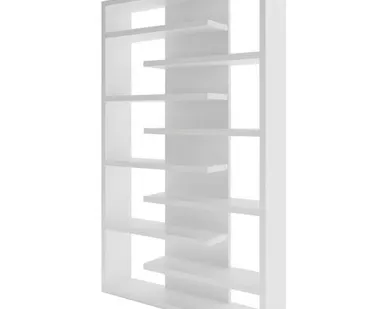 фото стеллаж SAMSON 1300x2100x280мм белый тамбурат