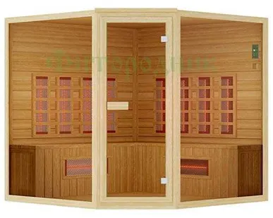 фото Пятиместная угловая ик-сауна с керамическими излучателями