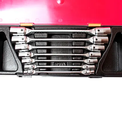 Фото №1 Набор ключей торцевых 6-19мм шарнирных 7 предметов в кейсе JTC