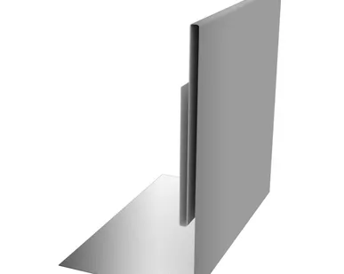 фото Планка приемная оконная 0,45 PE с пленкой RAL 9006 бело-алюминиевый