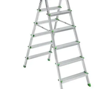 фото Стремянка алюминиевая &quot;Sarayli&quot; 2-х сторонняя 6 ступеней Россия