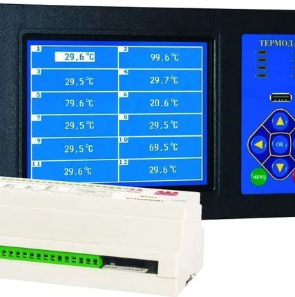 Фото №0 Прибор Термодат-29К5/2Р/485/4М/F-РВ/8УВ/8Р/8Р
в