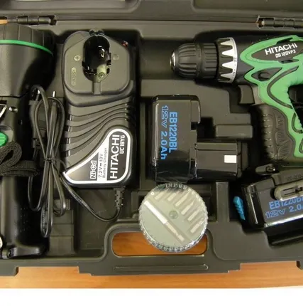 Фото №0 Аккум.дрель HITACHI DS12DVF3-RA 12.0В 2x1.5Ач 10мм 0-300/1100об/мин 26Нм