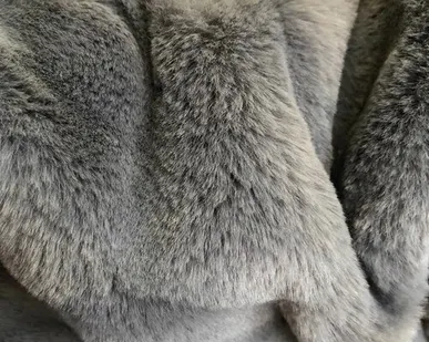 фото Искусственный мех под кролика 570 г/м2, ворс 17 мм, серый