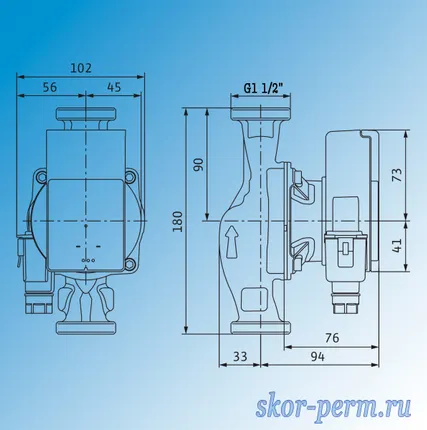 Фото №2 Насос циркуляционный WILO Atmos PICO 25/1-6, PN10, 180 мм