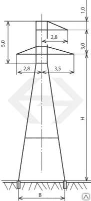 Фото №0 Опора ЛЭП У35-2+5