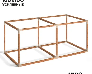 фото Коннекторы для беседки из бруса 100х100 Double CUBE латте