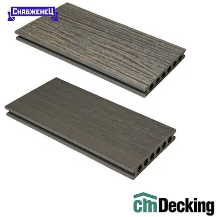 Фото №0 Террасная доска из ДПК CM Decking "Zebrano" цвет: Графит, 138x23 мм (цена м2)