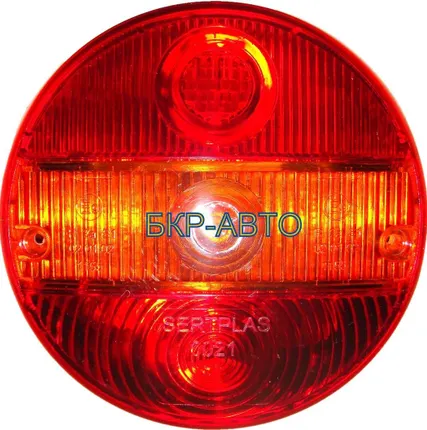 Фото №0 Фонарь задний прицепа круглый 3 секции с проводом