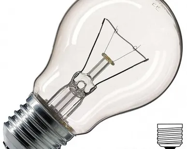 фото Лампа накаливания Philips Standard A55 CL 60W 230V E27 d55x98mm (ЛОН) (926000006627)