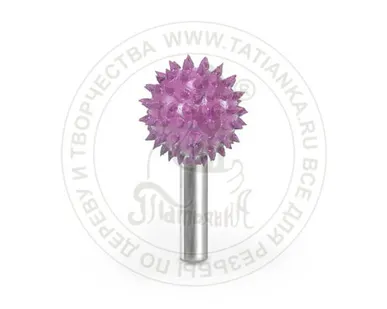 фото 6S78-132 - Сфера (шар), Ø хвостовика 6мм X Ø фрезы 22.25мм (сверх грубая/фиолетовая) SUB-6S78-132