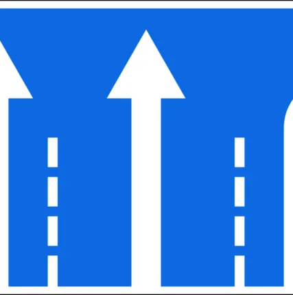 Фото №0 Дорожный знак Направления движения по полосам 5.15.1
