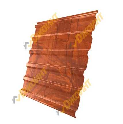 Фото №2 Профнастил МП-20 0,4 Printech Naive (Темное дерево)