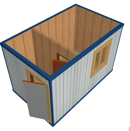 Фото №0 Блок контейнер 4 метра БК 012 вн. отделка панели ПВХ/ МДФ