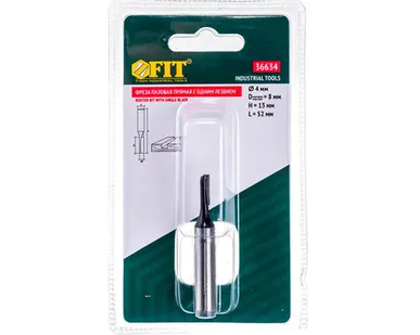 фото Фреза пазовая прямая с одним лезвием, DxHxL=4х13х52 мм FIT, 1 шт