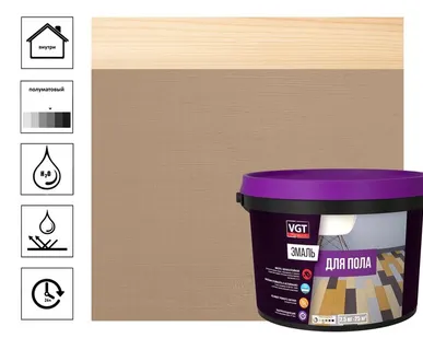 фото Эмаль Vgt Профи ВД-АК-1179 для пола, светлый орех, 2,5 кг