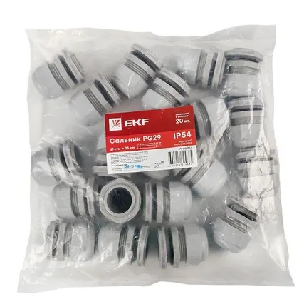 Фото №1 Сальник PG29 IP54 d отв. 36мм/d провод. 18-25мм PROxima EKF plc-pg-29-r
