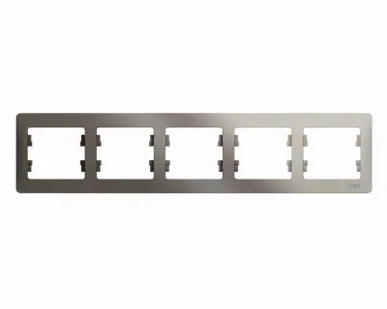 фото Рамка 5-м Glossa горизонт. платина SchE GSL001205