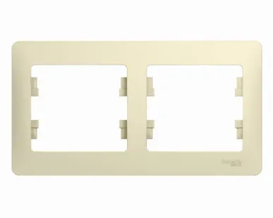 фото Рамка 2-м Glossa горизонт. беж. SchE GSL000202