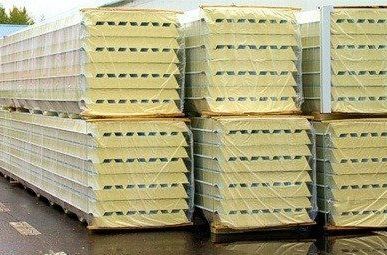 фото Сэндвич панели ПИР (PIR) НГ для кровли 80 мм толщиной по цвету RAL