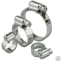 Фото №0 Хомут червячный цинк 8-12 мм (100 шт)