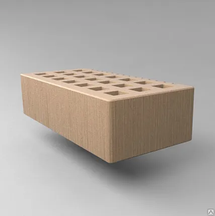 Фото №0 Кирпич керамический лицевой пустотелый с фаской̆ 1 НФ бежевый дерюга