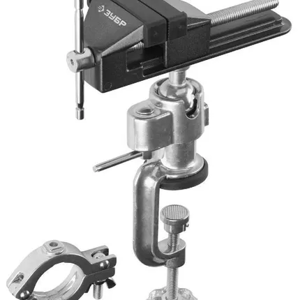 Фото №0 Тиски ЗУБР МАСТЕР шарнирно-поворотные, для точных работ, 75мм